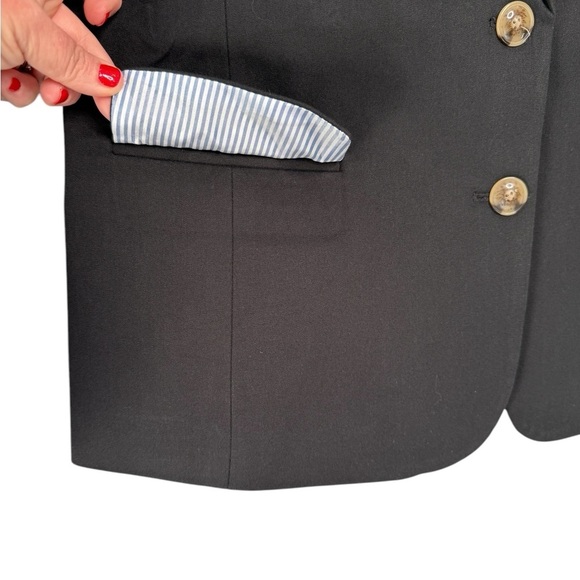 J. Crew ** Black Classic Cotton-blend two-button blazer BP095 NEW Minimalist - Picture 14 of 16